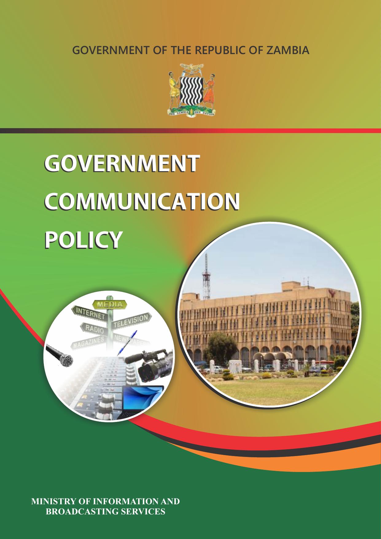 Government Communication Policy 2020 cover
