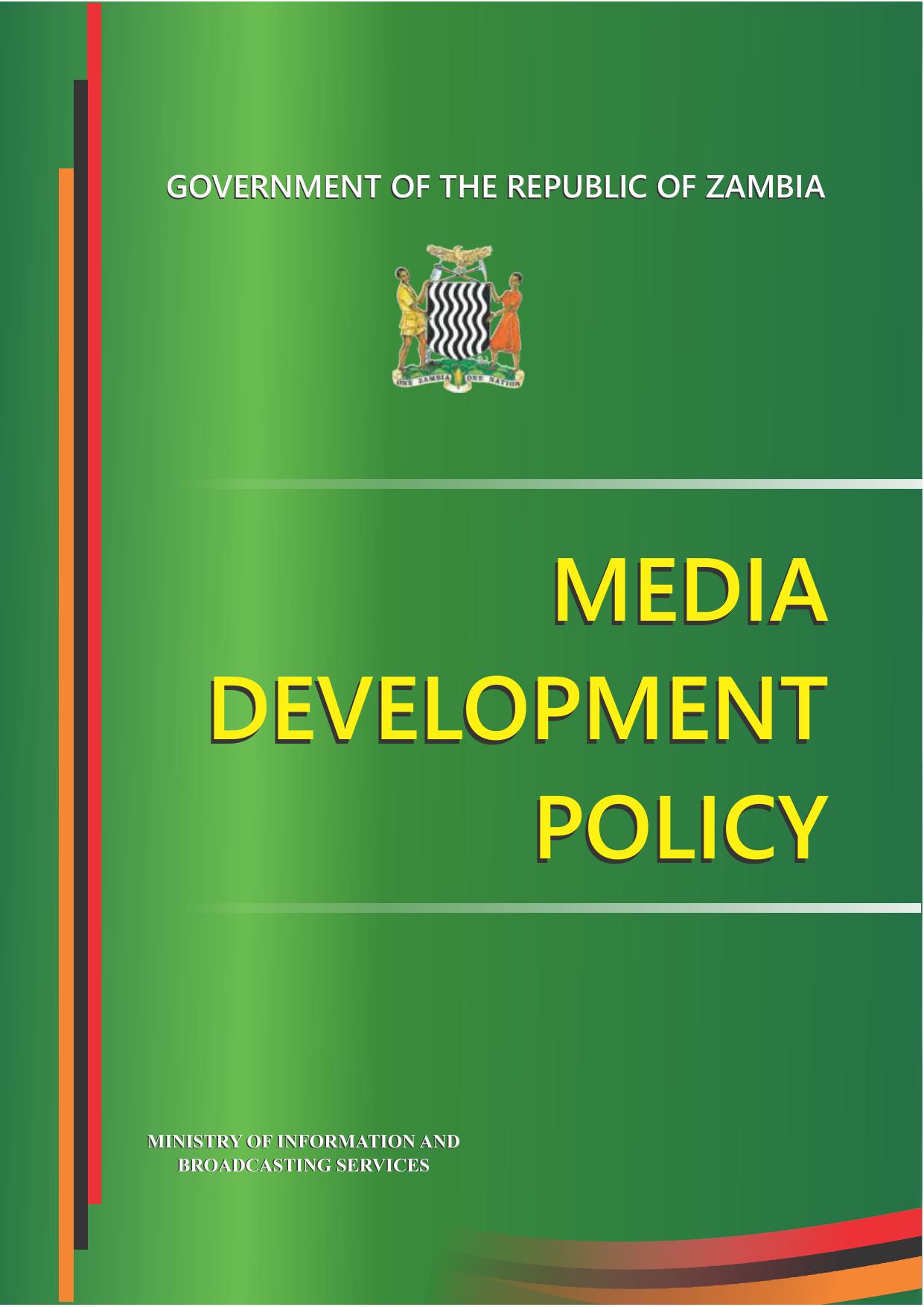 Media Development Policy 2020 cover