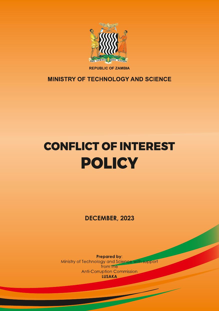 Ministry of Technology and Science Conflict of Interest Policy 2023 cover