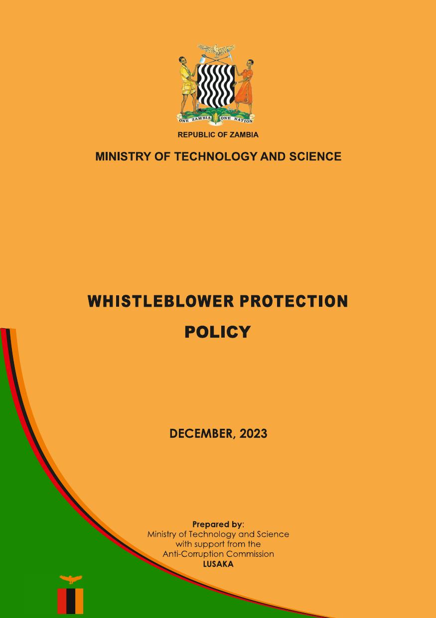 Ministry of Technology and Science Whistle Blower Protection Policy 2023 cover