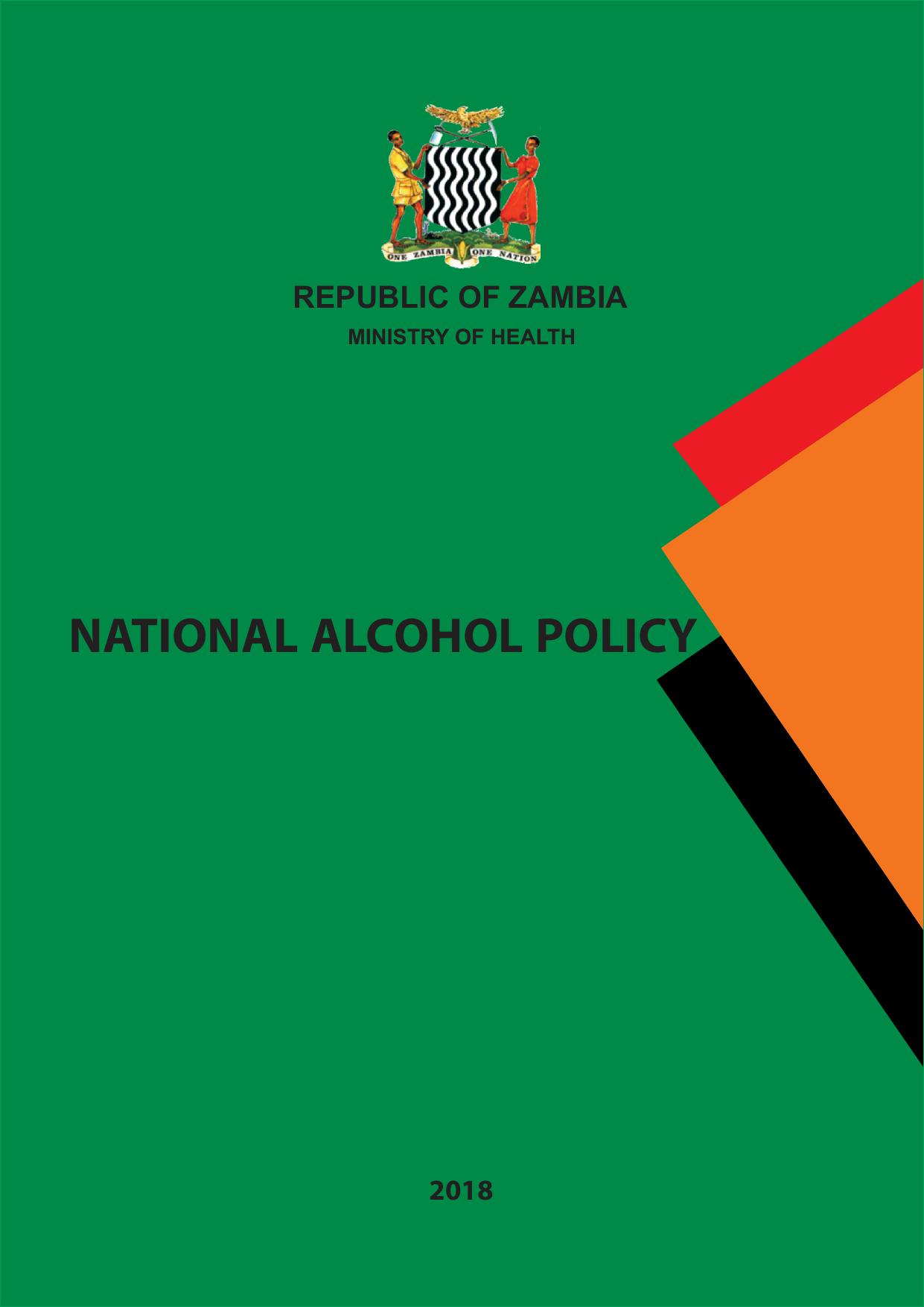 National Alcohol Policy 2018 cover