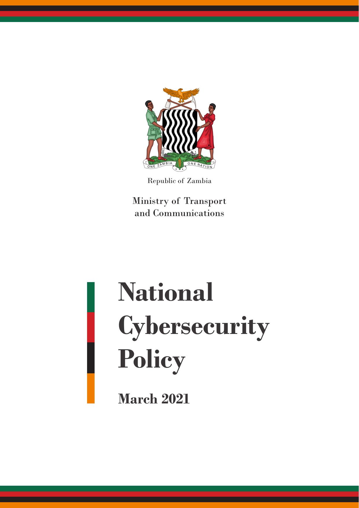 National Cybersecurity Policy 2021 cover
